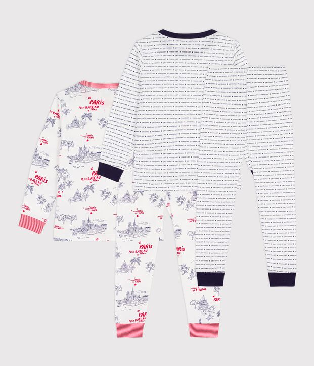 Lot de pyjamas enfant en coton imprim&eacute; multicouleur