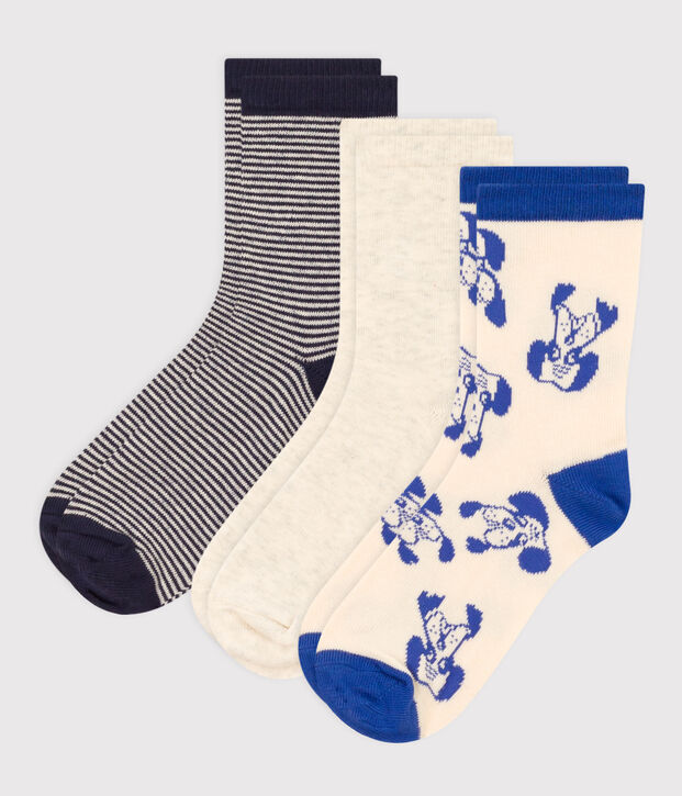 Lot de 3 paires de chaussettes chien enfant gar&ccedil;on-fille multicouleur