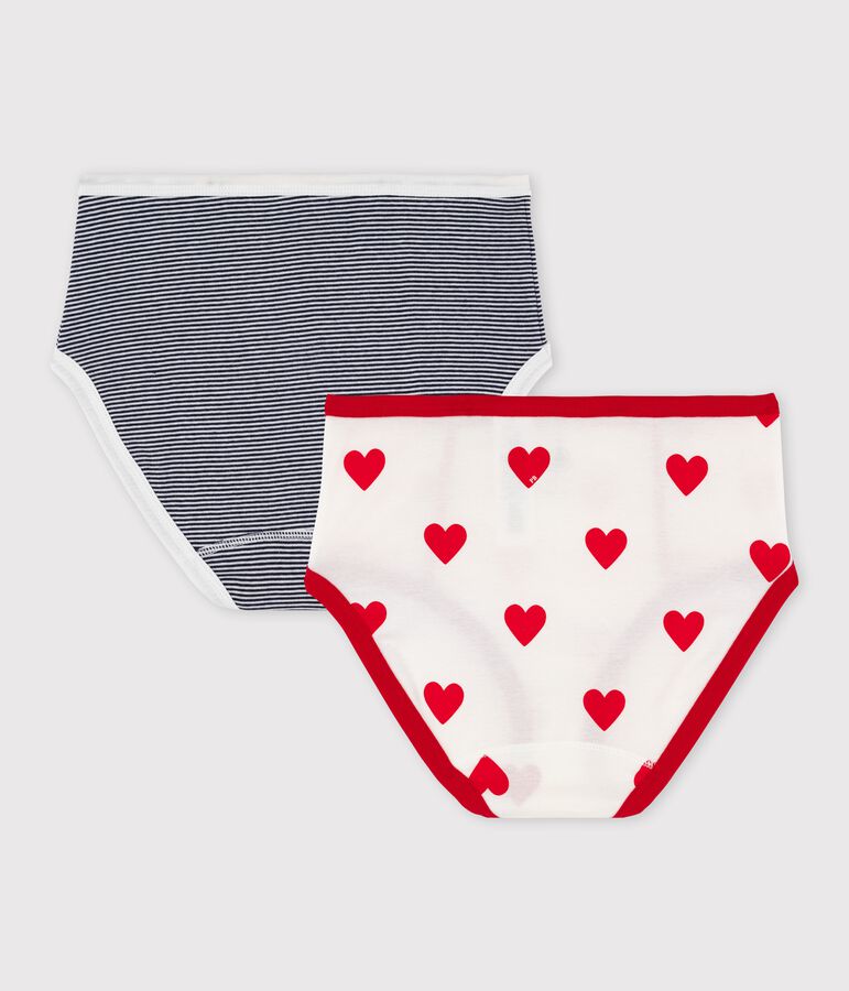 Lot 2 culottes taille haute en coton Femme multicouleur