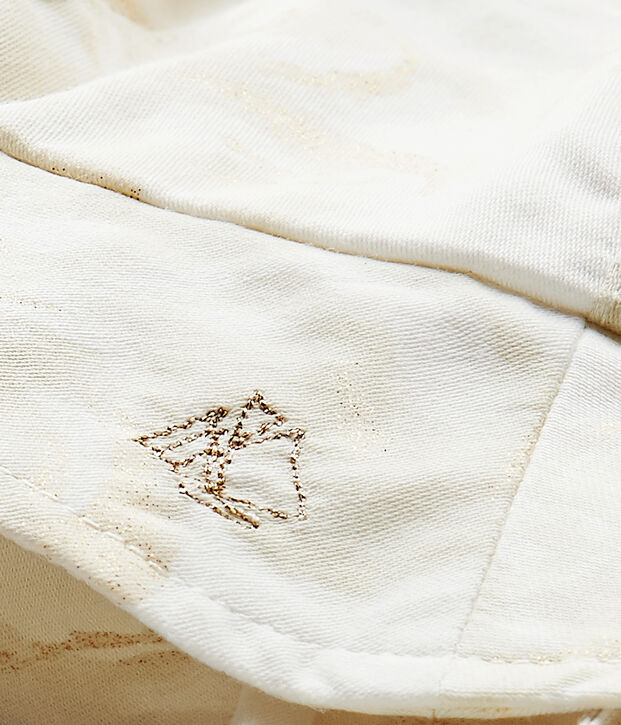 Chapeau b&eacute;b&eacute; fille blanc/multicouleur