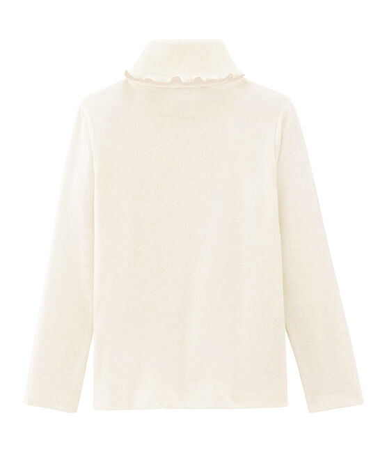 Sous pull enfant fille blanc MARSHMALLOW/jaune OR
