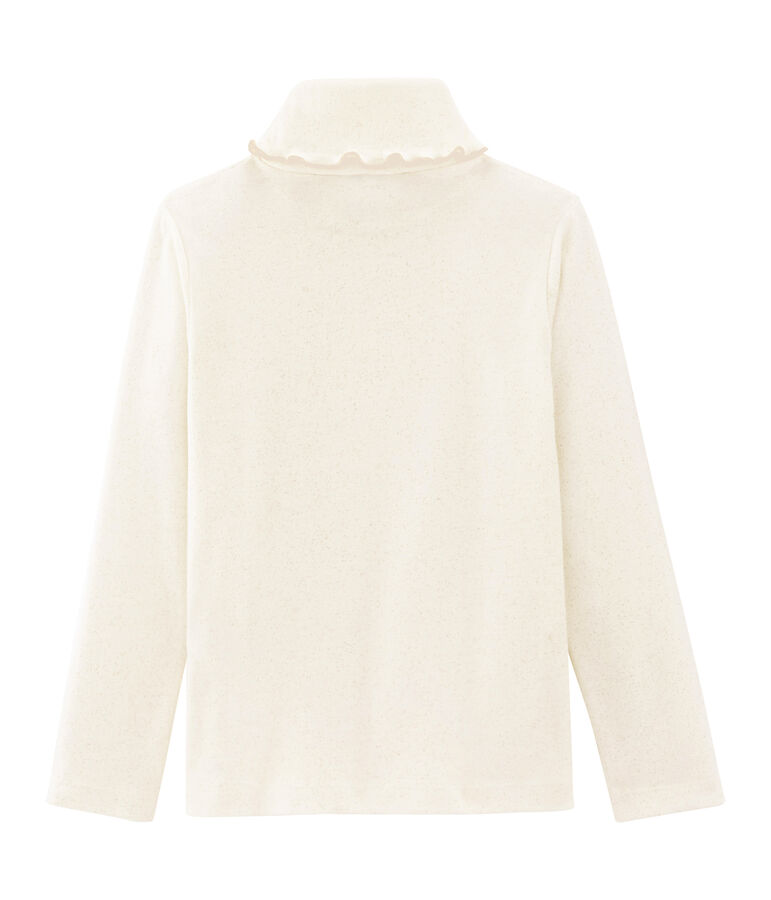 Sous pull enfant fille blanc/jaune