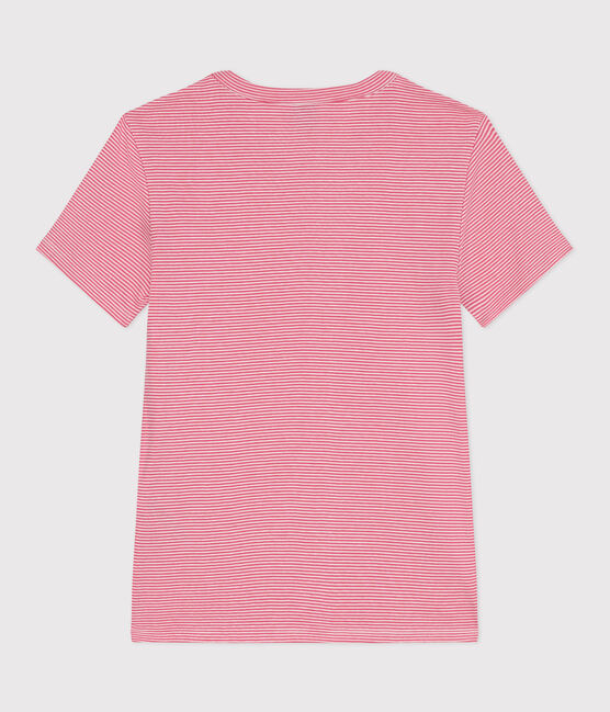 Tee-shirt Femme l'Iconique en coton rayé rose PEONIA/ MARSHMALLOW