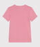 Tee-shirt Femme l'Iconique en coton rayé rose PEONIA/ MARSHMALLOW