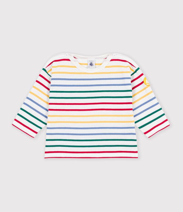 Marini&egrave;re b&eacute;b&eacute; en coton blanc/multicouleur