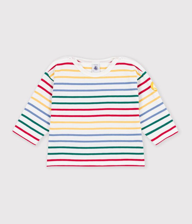 Marini&egrave;re b&eacute;b&eacute; en coton blanc/multicouleur