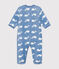 Surpyjama en polaire bébé bleu BEACH/ MARSHMALLOW