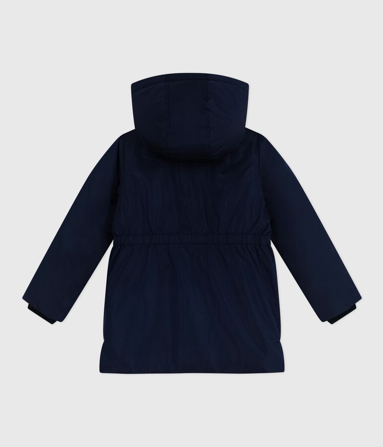 Parka enfant mi-longue unie bleu SMOKING