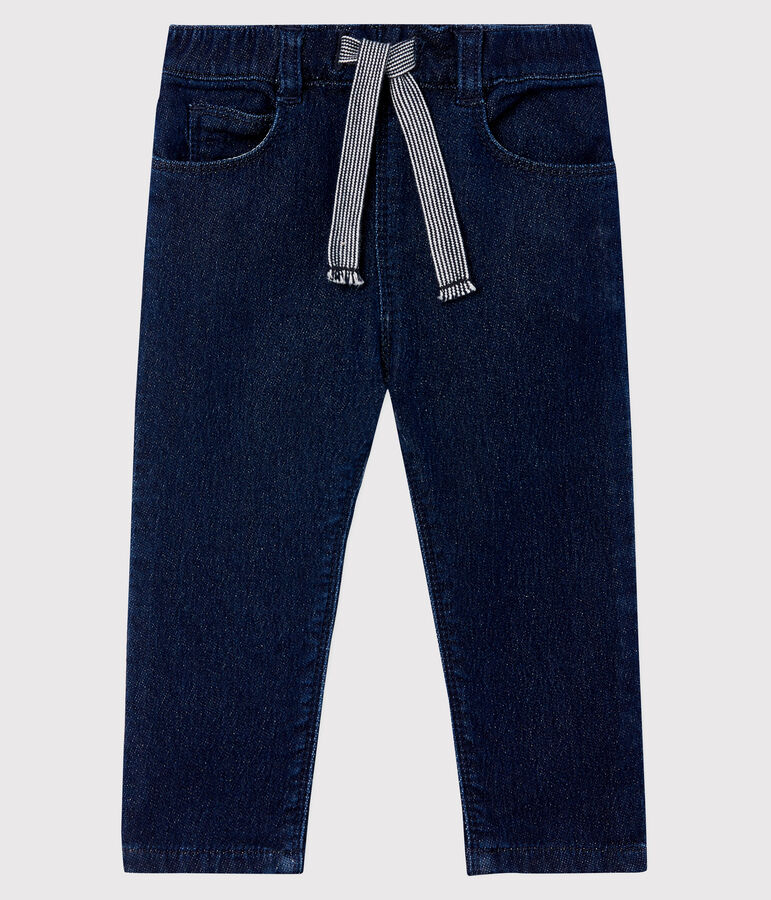 Pantalon en molleton denim b&eacute;b&eacute; bleu JEAN