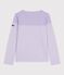 Tee-shirt marinière femme en coton violet SQUAW/ MILK