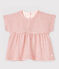 Blouse manches courtes en tubique rayée bébé fille rose FLEUR/rose COPPER