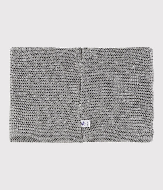 Snood torsadé en tricot enfant garçon - fille gris SUBWAY CHINE