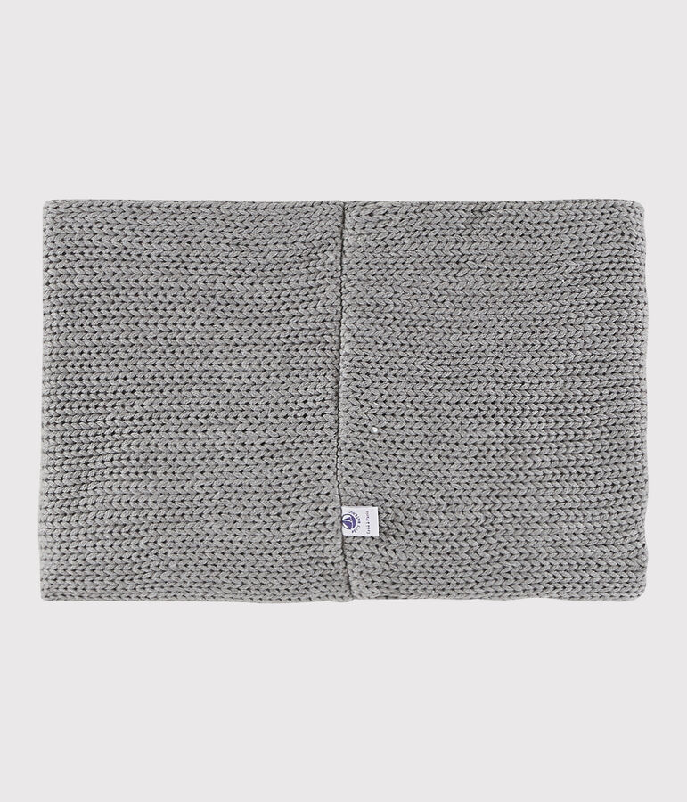 Snood torsad&eacute; en tricot enfant gar&ccedil;on - fille gris