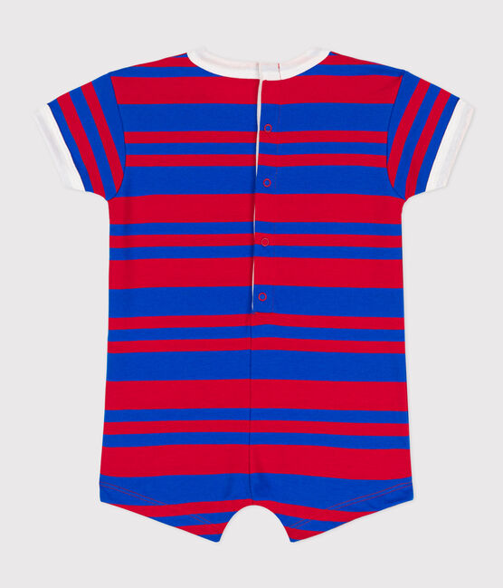 Combinaison courte bébé en jersey rayé PERSE/ PEPS