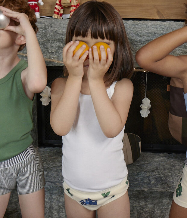 Lot de 3 culottes No&euml;l en coton petite fille multicouleur