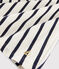 Jupe en côte enfant fille beige COQUILLE/bleu ABYSSE
