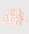 Cardigan bébé en tubique matelassé rose FLEUR/blanc MULTICO
