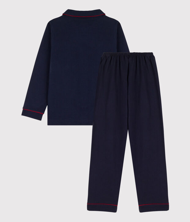 Pyjama petit gar&ccedil;on en jersey bleu marine