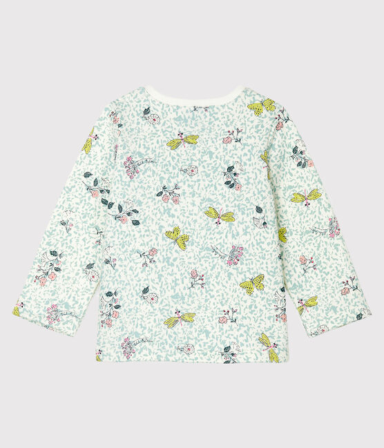Cardigan bébé fille en molleton imprimé blanc MARSHMALLOW/blanc MULTICO