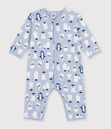 Pyjama bébé en coton sans pieds imprimé bonhommes de neige