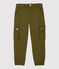 Pantalon cargo en gabardine de coton enfant fille vert MILITARY