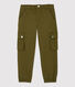 Pantalon cargo en gabardine de coton enfant fille