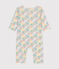 Pyjama sans pieds imprimé en coton bébé blanc MARSHMALLOW/blanc MULTICO