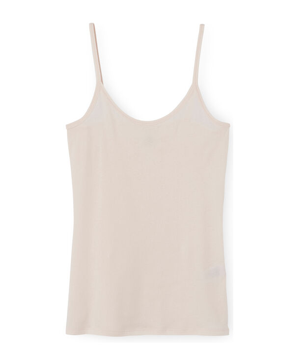 Chemise &agrave; bretelles femme en coton l&eacute;ger rose clair