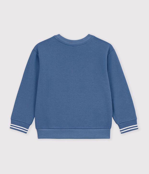 Sweatshirt enfant en coton uni bleu