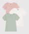 Lot de 3 tee-shirts à manches courtes unis en coton enfant variante 1
