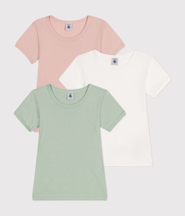 Lot de 3 tee-shirts à manches courtes unis en coton enfant