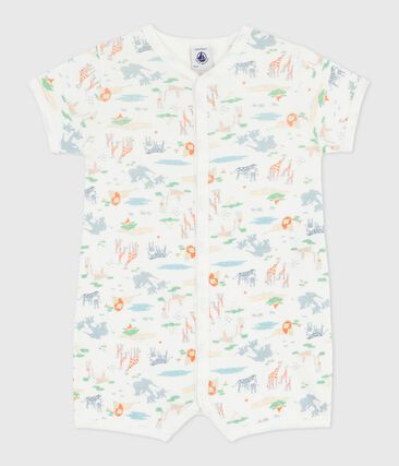 Combinaison courte bébé en coton imprimé animaux