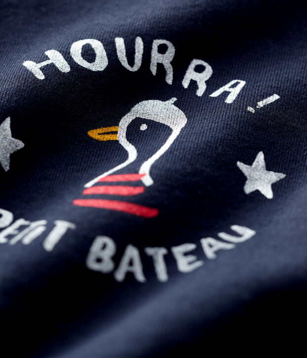 Sweatshirt en molleton b&eacute;b&eacute;. bleu marine