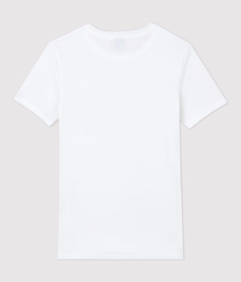 T-shirt col rond iconique en coton Femme blanc ECUME