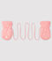Moufles bébé doublée micropolaire rose MINOIS