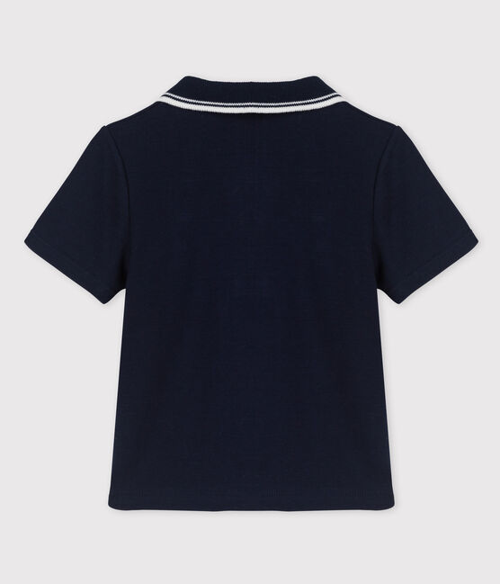 Polo manches courtes bébé garçon bleu SMOKING