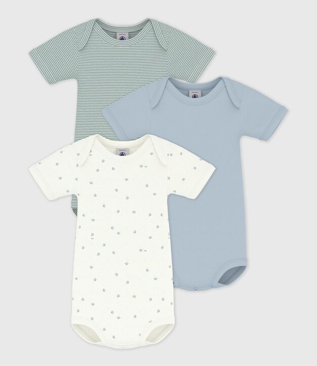 Lot de bodies manches courtes en coton imprim&eacute; b&eacute;b&eacute; multicouleur