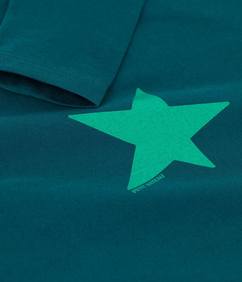 Tee-shirt manches longues en coton enfant gar&ccedil;on vert