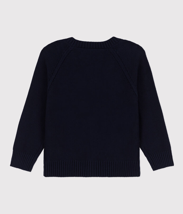 Cardigan en tricot enfant gar&ccedil;on bleu SMOKING