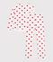 Pyjama femme en coton imprimé cœurs blanc MARSHMALLOW/rouge TERKUIT