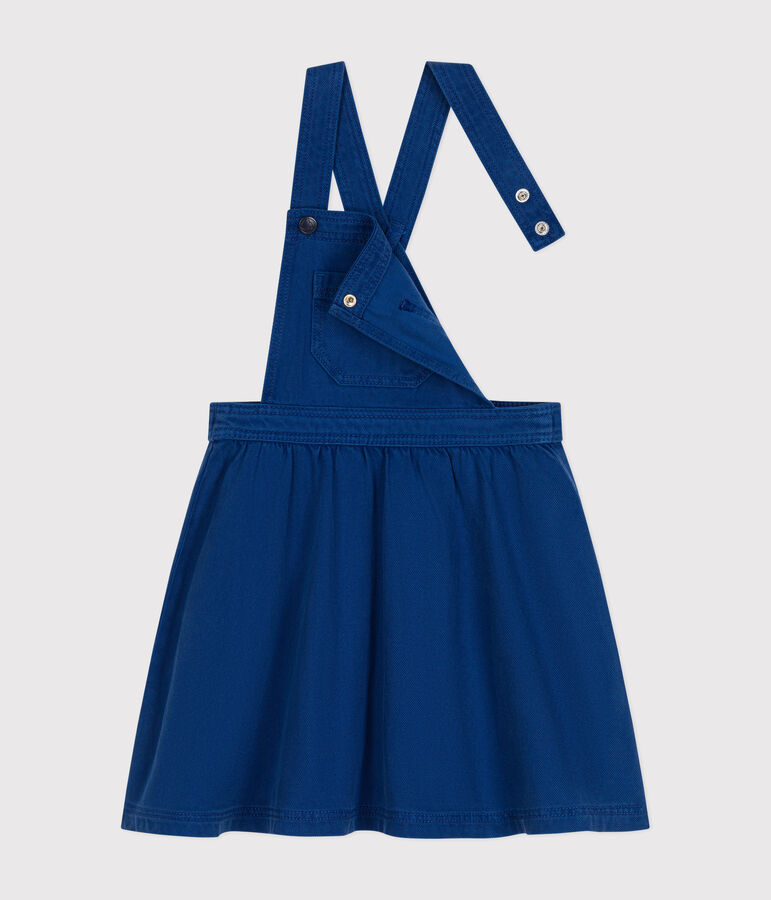 Robe salopette en serge enfant fille bleu INCOGNITO