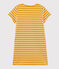Robe manches courtes enfant fille jaune BOUDOR/blanc MARSHMALLOW