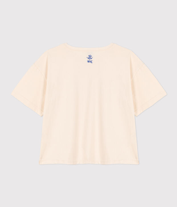 T-shirt LE BOXY en coton Femme &eacute;cru