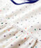 Pyjama imprimé lettres multicolores en velours blanc MARSHMALLOW/blanc MULTICO