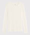 T-shirt en laine et coton Femme blanc MARSHMALLOW