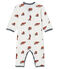 Dors bien sans pieds bébé garçon en côte blanc MARSHMALLOW/ MULTICO CN