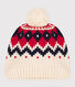 Bonnet jacquard en laine enfant garçon-fille