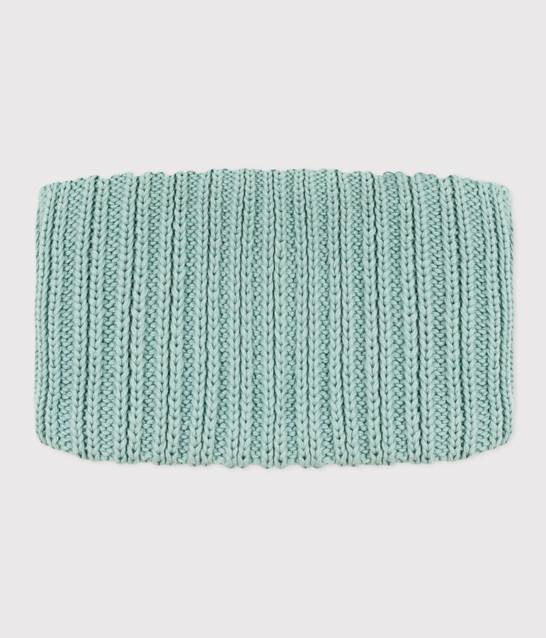Snood en tricot doubl&eacute; en polaire b&eacute;b&eacute;/enfant gar&ccedil;on-fille vert PAUL