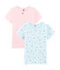Duo de tee-shirts manches courtes petite fille