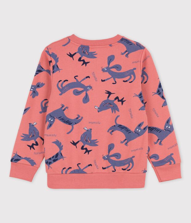 Sweatshirt en molleton enfant fille / gar&ccedil;on rose/multicouleur